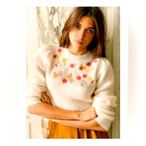 Sezane Ombline Jumper Ecru / Pastel - Size S